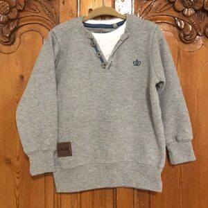 3/$20 Next Gray Sweatshirt with Faux tee